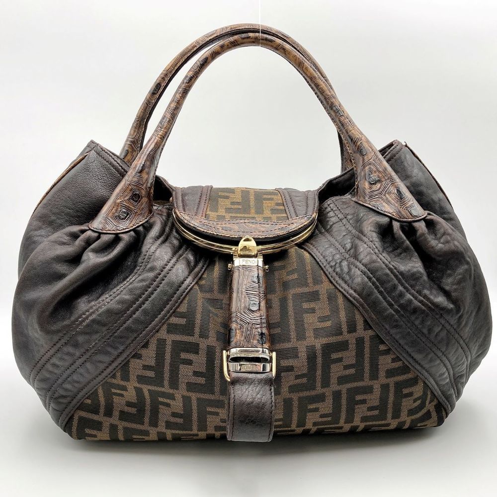 Fendi Zucca Nylon Spy Bag Brown - Gem